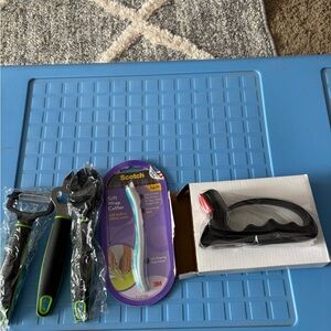 Gift wrap cutter knife&scissors sharpener&peeler ice spoon bottle opener